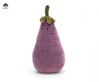 Jellycat 活泼茄子（小号：17厘米x8厘米）